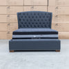 The Elizabeth King Fabric Bed - Charcoal available to purchase from Warehouse Furniture Clearance at our next sale event.