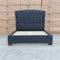 The Elizabeth Queen Fabric Bed - Charcoal available to purchase from Warehouse Furniture Clearance at our next sale event.