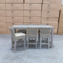 The Roberta 7 Piece Outdoor Bar Suite available to purchase from Warehouse Furniture Clearance at our next sale event.