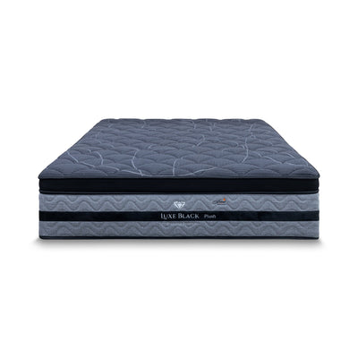 The Lux Black Pocket Coil Mattress - Super King - Plush available to purchase from Warehouse Furniture Clearance at our next sale event.