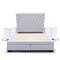 The Macon Queen Fabric Storage Bed - Light Grey available to purchase from Warehouse Furniture Clearance at our next sale event.