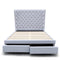 The Macon Queen Fabric Storage Bed - Light Grey available to purchase from Warehouse Furniture Clearance at our next sale event.