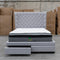 The Macon Queen Fabric Storage Bed - Light Grey available to purchase from Warehouse Furniture Clearance at our next sale event.