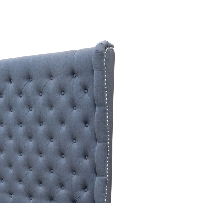 The Macon King Fabric Storage Bed - Deluxe Grey available to purchase from Warehouse Furniture Clearance at our next sale event.