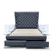 The Macon King Fabric Storage Bed - Deluxe Grey available to purchase from Warehouse Furniture Clearance at our next sale event.