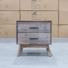 The Marcoola Hardwood Bedside - MKII available to purchase from Warehouse Furniture Clearance at our next sale event.