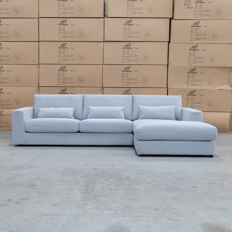 The Midtown Deep Seat RHF Chaise Lounge - Silver available to purchase from Warehouse Furniture Clearance at our next sale event.