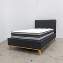 The Milos King Single Fabric Bed - Charcoal available to purchase from Warehouse Furniture Clearance at our next sale event.