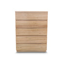 The Denver Messmate Hardwood 5 Drawer Tallboy available to purchase from Warehouse Furniture Clearance at our next sale event.