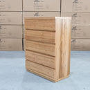The Denver Messmate Hardwood 5 Drawer Tallboy available to purchase from Warehouse Furniture Clearance at our next sale event.