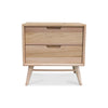 The Brooklyn Messmate Hardwood 2 Drawer Bedside Table available to purchase from Warehouse Furniture Clearance at our next sale event.