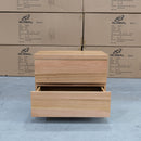 The Denver Messmate Hardwood 2 Drawer Bedside Table available to purchase from Warehouse Furniture Clearance at our next sale event.