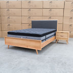 The Brooklyn Messmate Hardwood 2 Drawer Bedside Table available to purchase from Warehouse Furniture Clearance at our next sale event.
