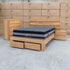 The Denver Messmate Hardwood 2 Drawer Bedside Table
