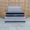 The Sebastian Queen Fabric Storage Bed - Light Grey - In-store purchase only available to purchase from Warehouse Furniture Clearance at our next sale event.