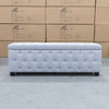 The Willow King Storage Ottoman - Light Grey / Wheat available to purchase from Warehouse Furniture Clearance at our next sale event.