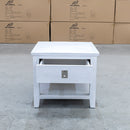 The Sorrento 1 Drawer Hardwood Lamp Table available to purchase from Warehouse Furniture Clearance at our next sale event.