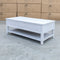 The Sorrento 2 Drawer Hardwood Coffee Table available to purchase from Warehouse Furniture Clearance at our next sale event.