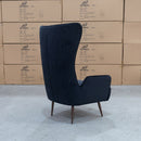 The Sebastian Accent Chair – Black Velvet available to purchase from Warehouse Furniture Clearance at our next sale event.