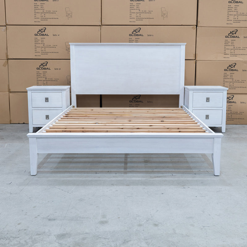 The Sorrento Hardwood King Bed available to purchase from Warehouse Furniture Clearance at our next sale event.
