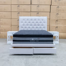 The Nora King Fabric Storage Bed - Natural available to purchase from Warehouse Furniture Clearance at our next sale event.