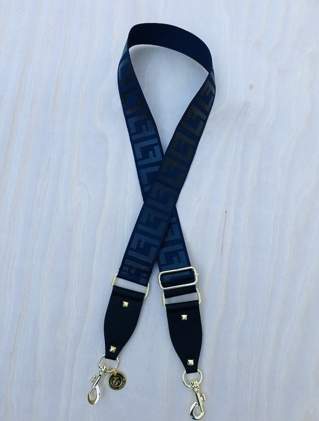 The Navy F - Bag Strap - Gold Hardware available to purchase from Warehouse Furniture Clearance at our next sale event.
