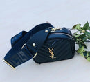 The Navy F - Bag Strap - Gold Hardware available to purchase from Warehouse Furniture Clearance at our next sale event.