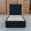 The Cooper Single Fabric Storage Bed - Charcoal available to purchase from Warehouse Furniture Clearance at our next sale event.