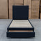 The Cooper Single Fabric Storage Bed - Charcoal available to purchase from Warehouse Furniture Clearance at our next sale event.