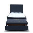 The Cooper Single Fabric Storage Bed - Charcoal available to purchase from Warehouse Furniture Clearance at our next sale event.