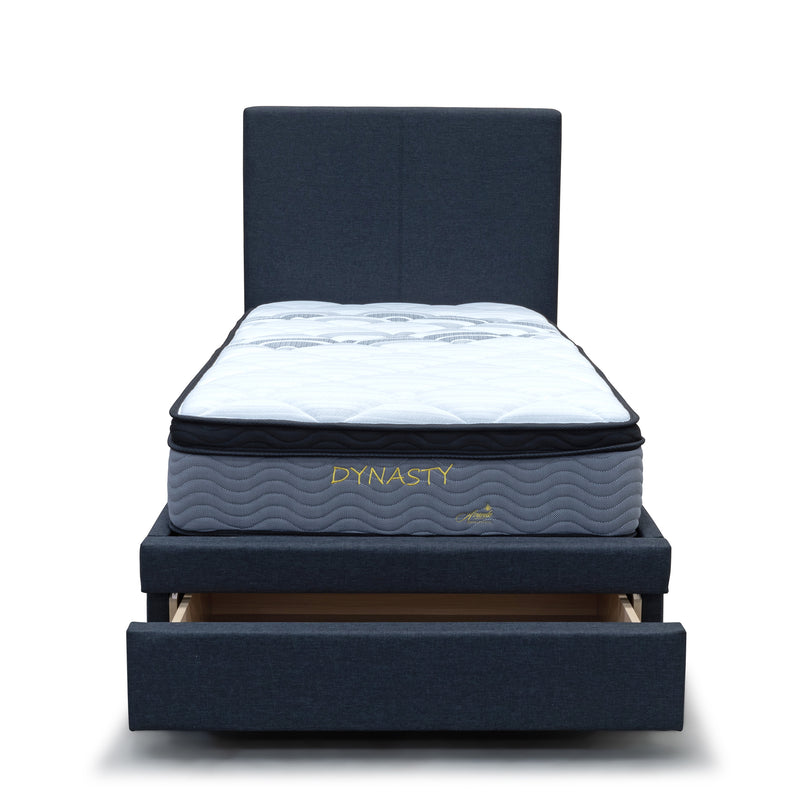 The Cooper Single Fabric Storage Bed - Charcoal available to purchase from Warehouse Furniture Clearance at our next sale event.