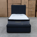 The Cooper Single Fabric Storage Bed - Charcoal available to purchase from Warehouse Furniture Clearance at our next sale event.