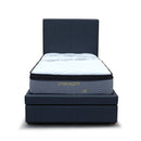 The Cooper Single Fabric Storage Bed - Charcoal available to purchase from Warehouse Furniture Clearance at our next sale event.