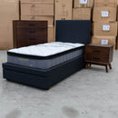 The Cooper Single Fabric Storage Bed - Charcoal available to purchase from Warehouse Furniture Clearance at our next sale event.