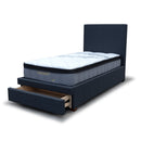 The Cooper Single Fabric Storage Bed - Charcoal available to purchase from Warehouse Furniture Clearance at our next sale event.