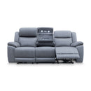 The Venus Three Seater Dual-Electric Recliner Lounge - Ash - MK1 available to purchase from Warehouse Furniture Clearance at our next sale event.