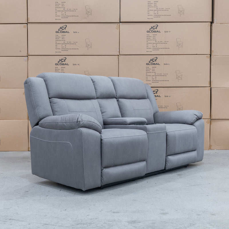 The Venus Two Seat Dual-Electric Recliner Theatre - Ash available to purchase from Warehouse Furniture Clearance at our next sale event.