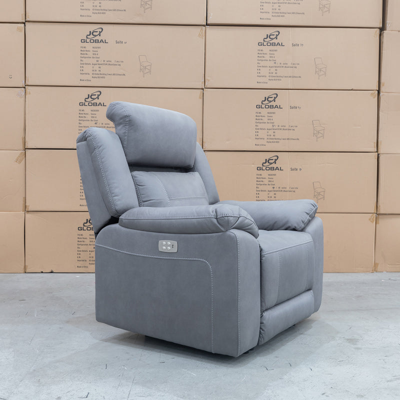 The Venus Dual-Motor Recliner - Ash available to purchase from Warehouse Furniture Clearance at our next sale event.