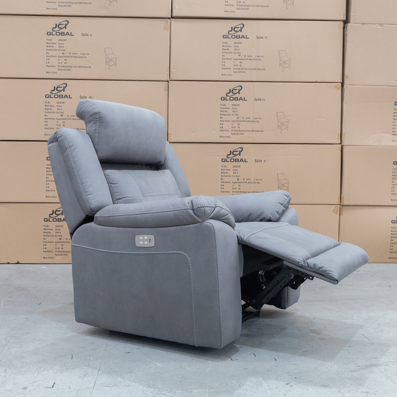 The Venus Dual-Motor Recliner - Ash available to purchase from Warehouse Furniture Clearance at our next sale event.