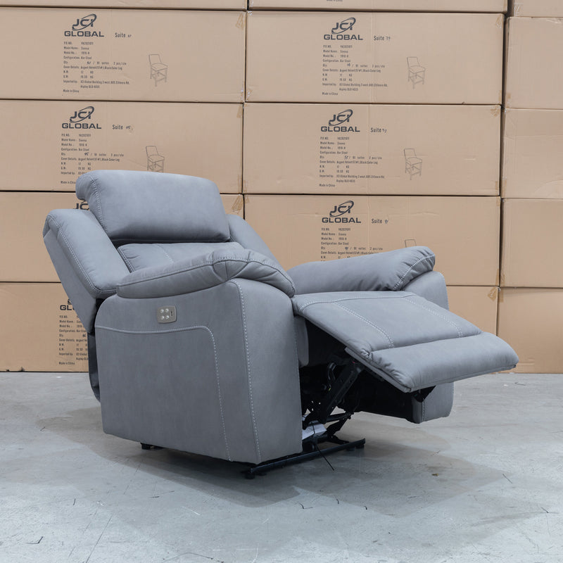 The Venus Dual-Motor Recliner - Ash available to purchase from Warehouse Furniture Clearance at our next sale event.