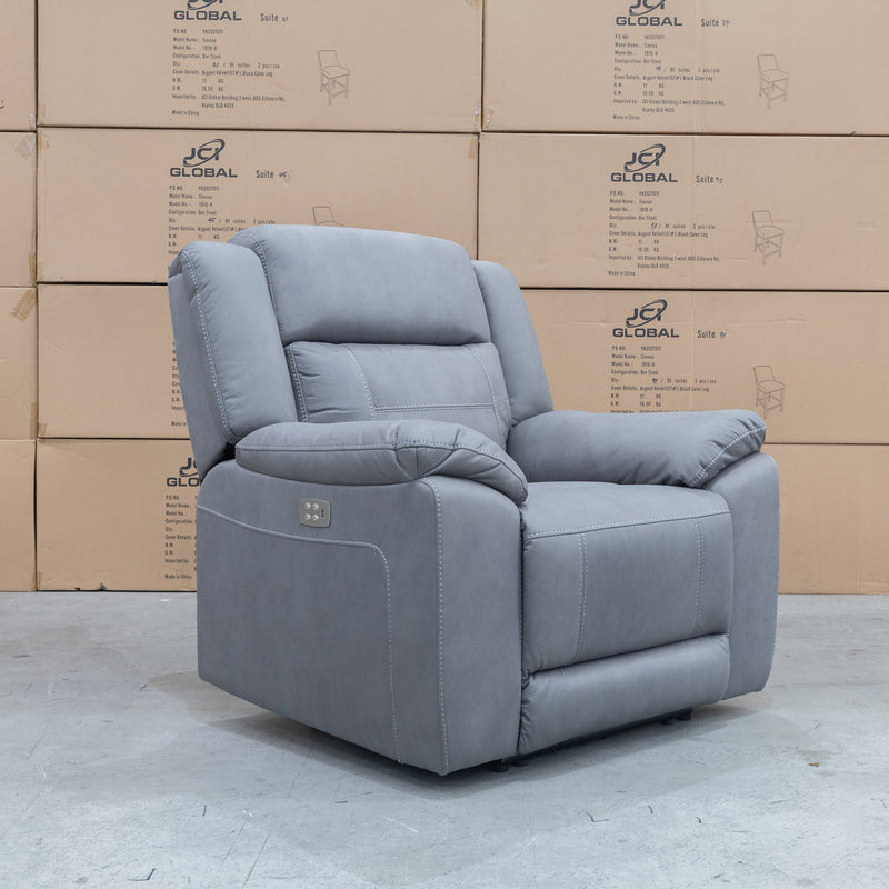 The Venus Dual-Motor Recliner - Ash available to purchase from Warehouse Furniture Clearance at our next sale event.