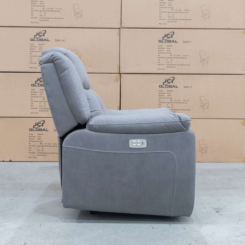 The Venus Dual-Motor Recliner - Ash available to purchase from Warehouse Furniture Clearance at our next sale event.