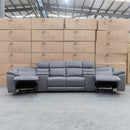 The Venus Four Seat Dual-Motor Recliner Theatre - Ash available to purchase from Warehouse Furniture Clearance at our next sale event.