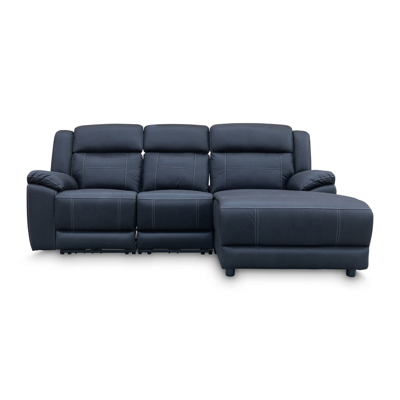 The Venus Three Seater Dual-Electric Chaise Recliner Lounge - Jet available to purchase from Warehouse Furniture Clearance at our next sale event.