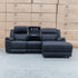 The Venus Three Seater Dual-Motor Chaise Recliner Lounge - Jet