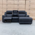 The Venus Three Seater Dual-Motor Chaise Recliner Lounge - Jet