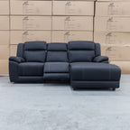 The Venus Three Seater Dual-Motor Chaise Recliner Lounge - Jet - Available After 12th October available to purchase from Warehouse Furniture Clearance at our next sale event.