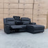 The Venus Three Seater Dual-Motor Chaise Recliner Lounge - Jet