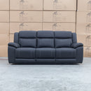 The Venus Three Seater Dual-Motor Electric Recliner Lounge - Jet available to purchase from Warehouse Furniture Clearance at our next sale event.