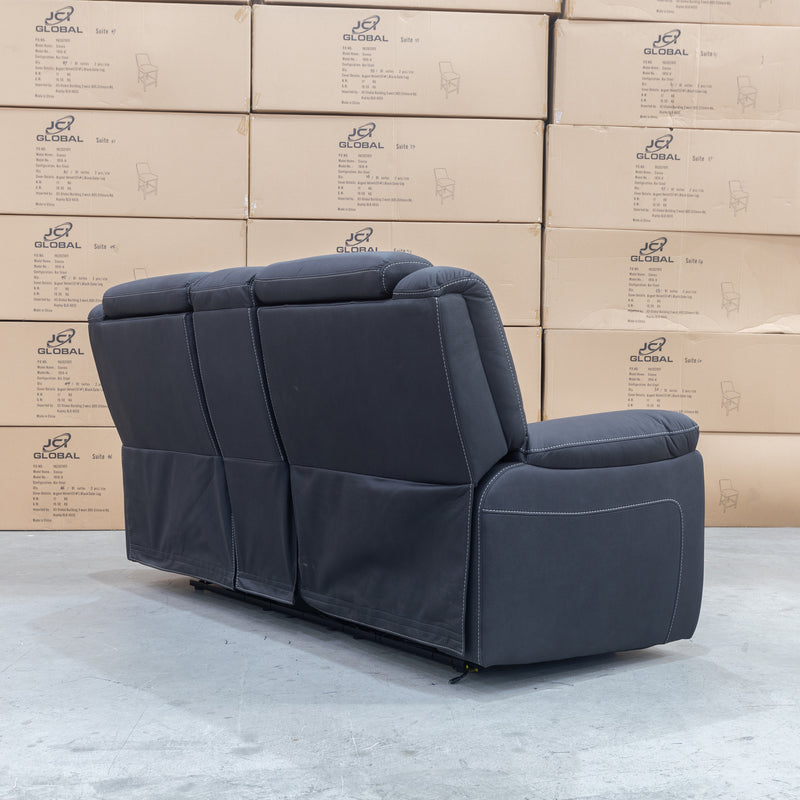 The Venus Two Seat Dual-Motor Recliner Theatre - Jet - MK1 available to purchase from Warehouse Furniture Clearance at our next sale event.